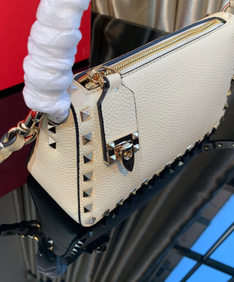 Valentino Small Rockstud Grainy Calfskin Crossbody Bag